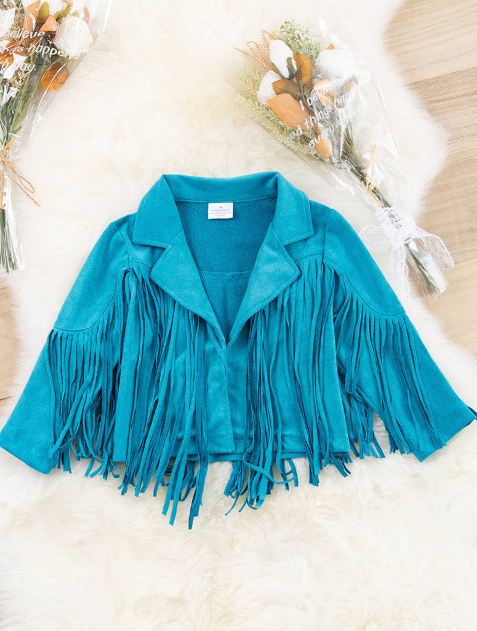 Faux Suede Fringe Jacket