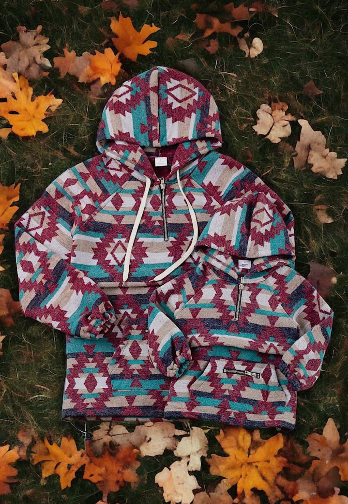 Turquoise/Maroon Pullover ((Adults))
