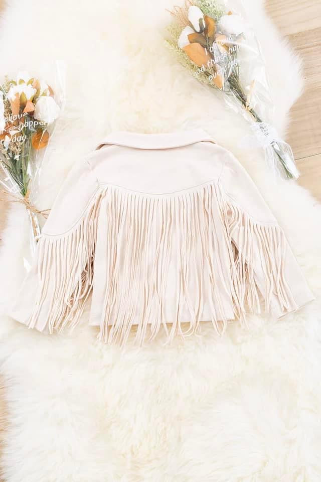 Faux Suede Fringe Jacket