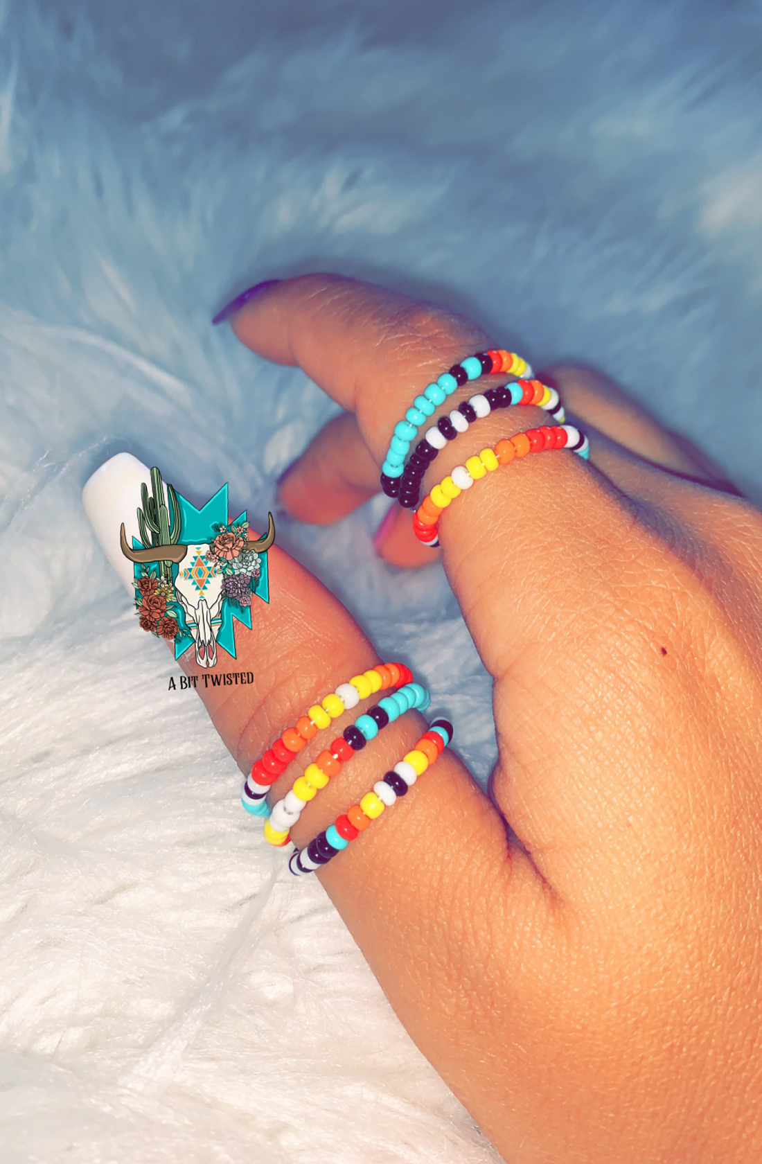 Beaded ring bands