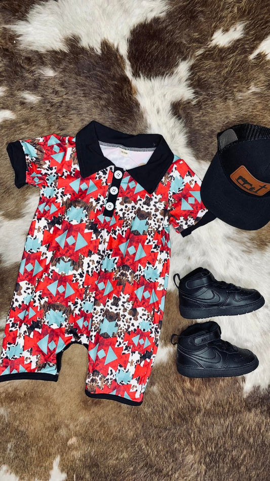 Cowprint onesie with R/T