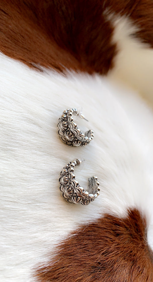 Silver Western Earrings