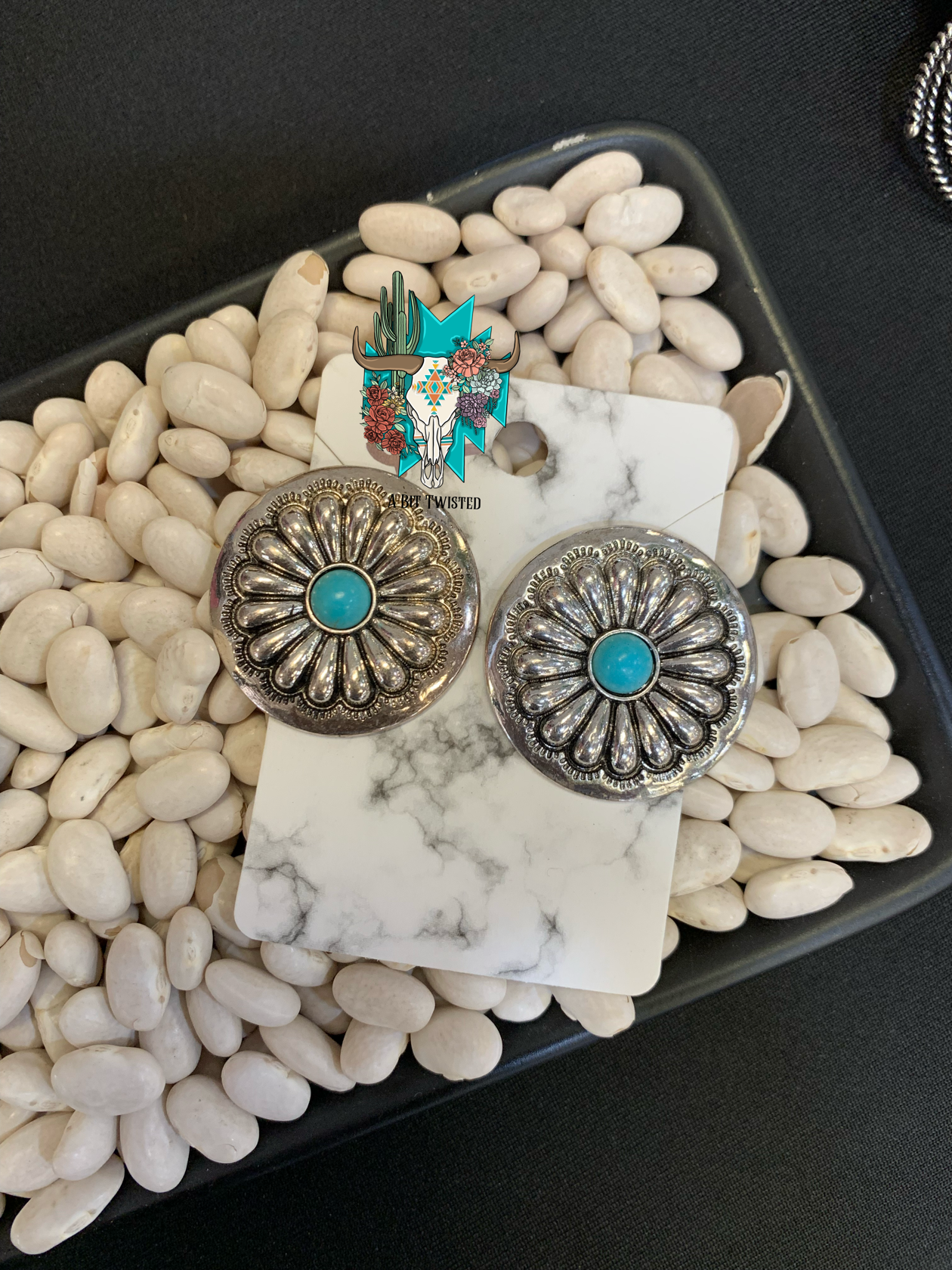 Silver & Turquoise Stone earrings