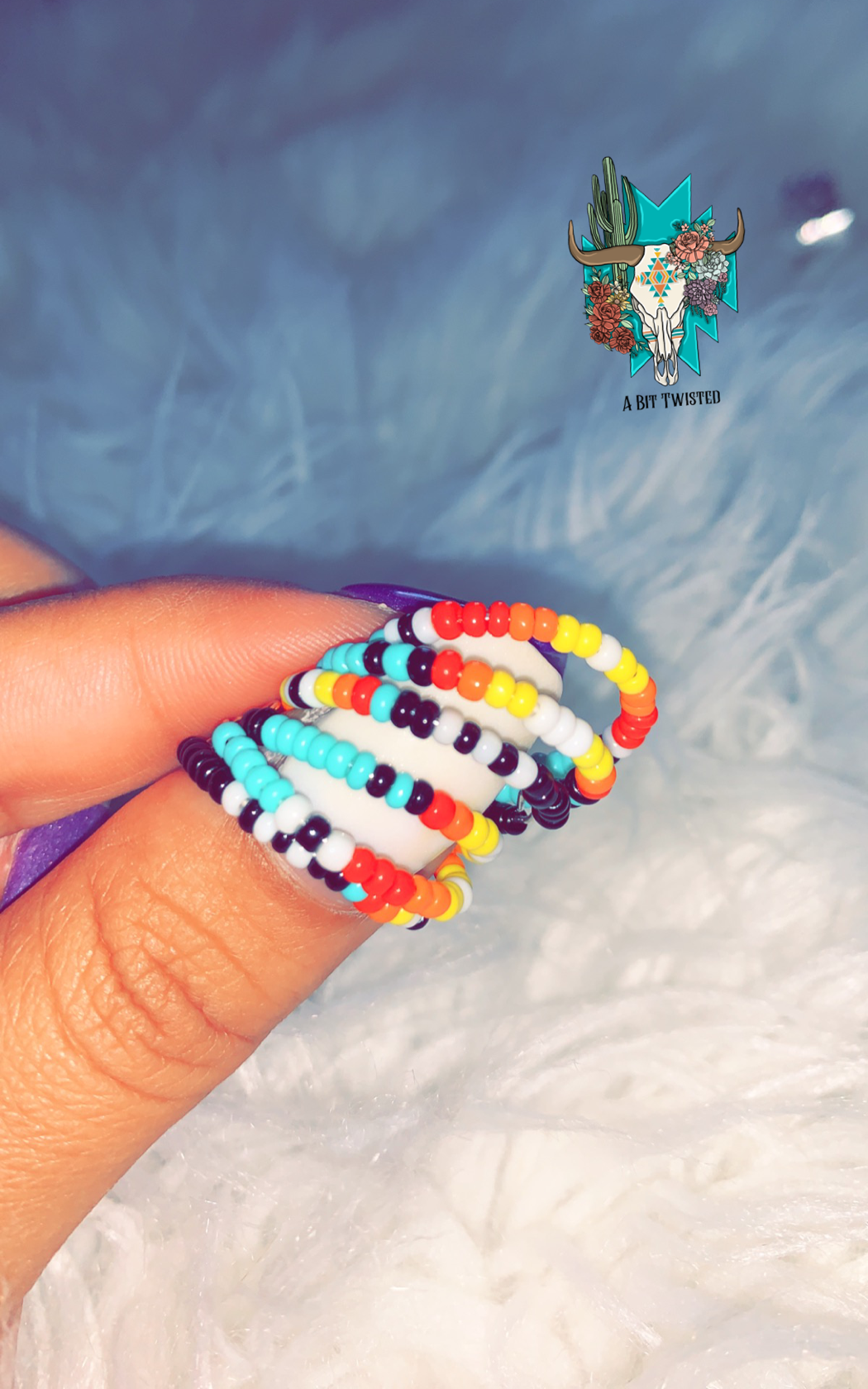 Beaded ring bands