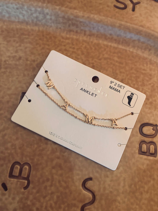 Mama Anklet set
